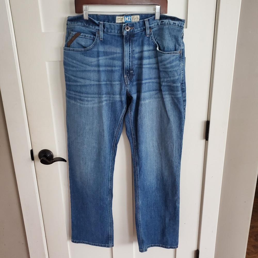 Ariat Denim Jeans M2 Relaxed Boot 36x32 Mens Bootcut Western Farm Work Cowboy